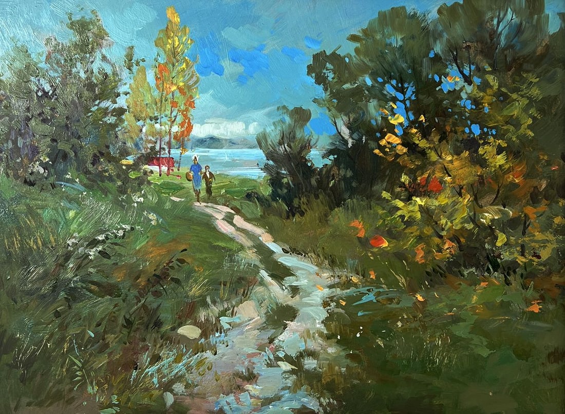Oil painting The road to the river Yuriy Suprunchuk - 3