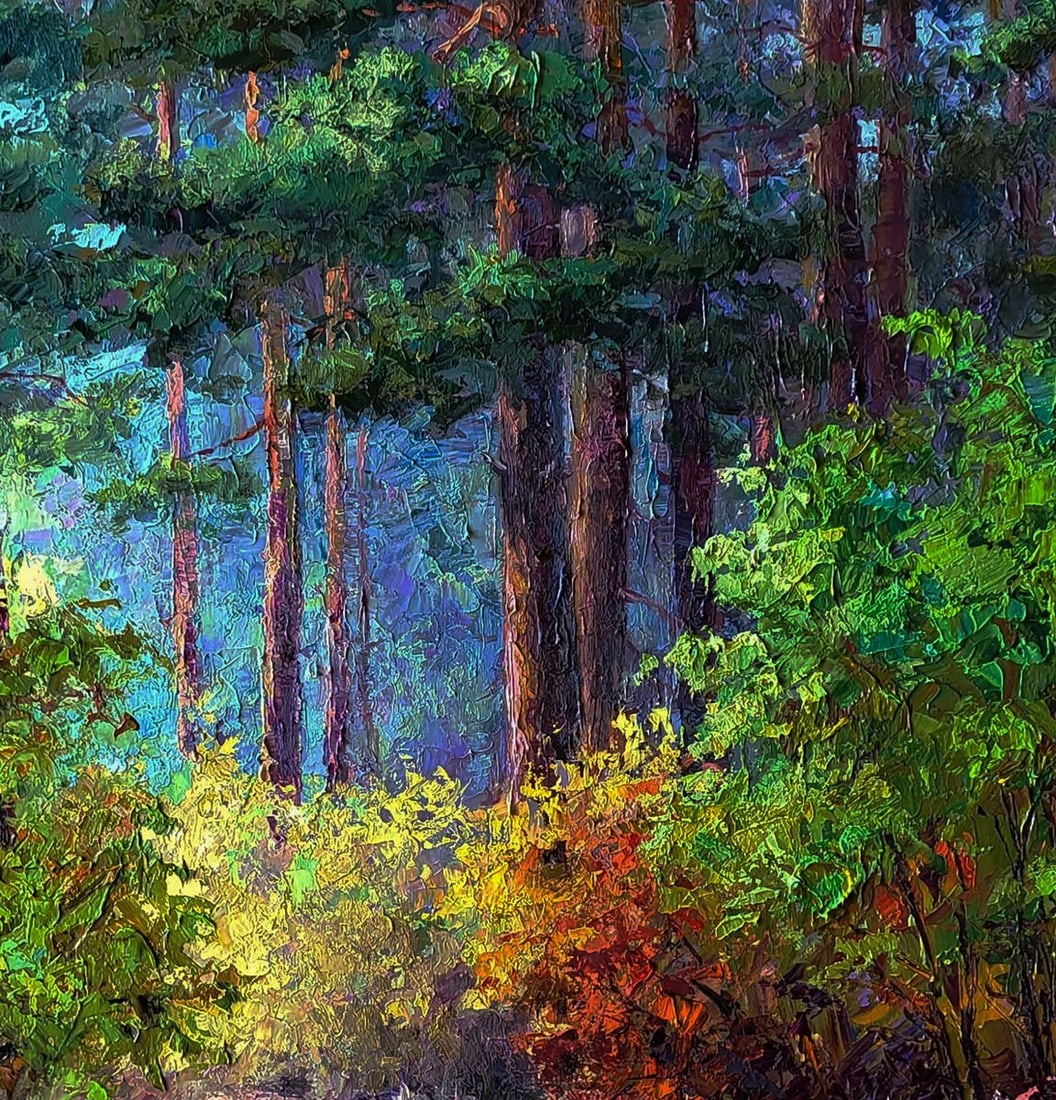 Oil painting The beginning of autumn in the forest Boris Serdyuk - 8