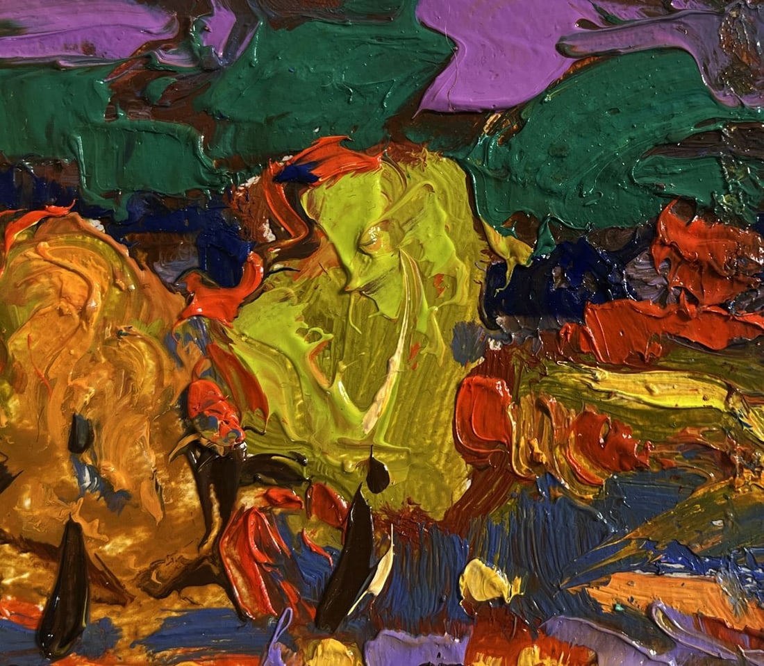 Oil painting In the autumn forest Alex Kalenyuk - 4