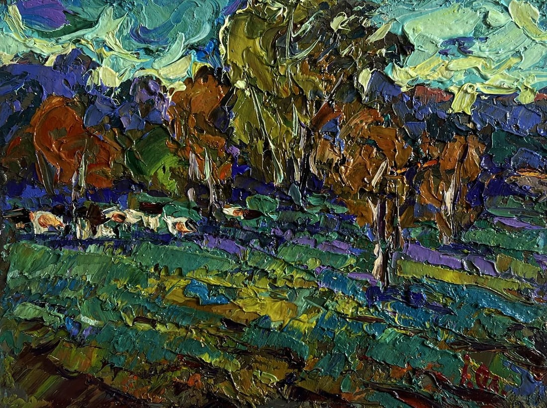 Oil painting Evening autumn wind Alex Kalenyuk - 3