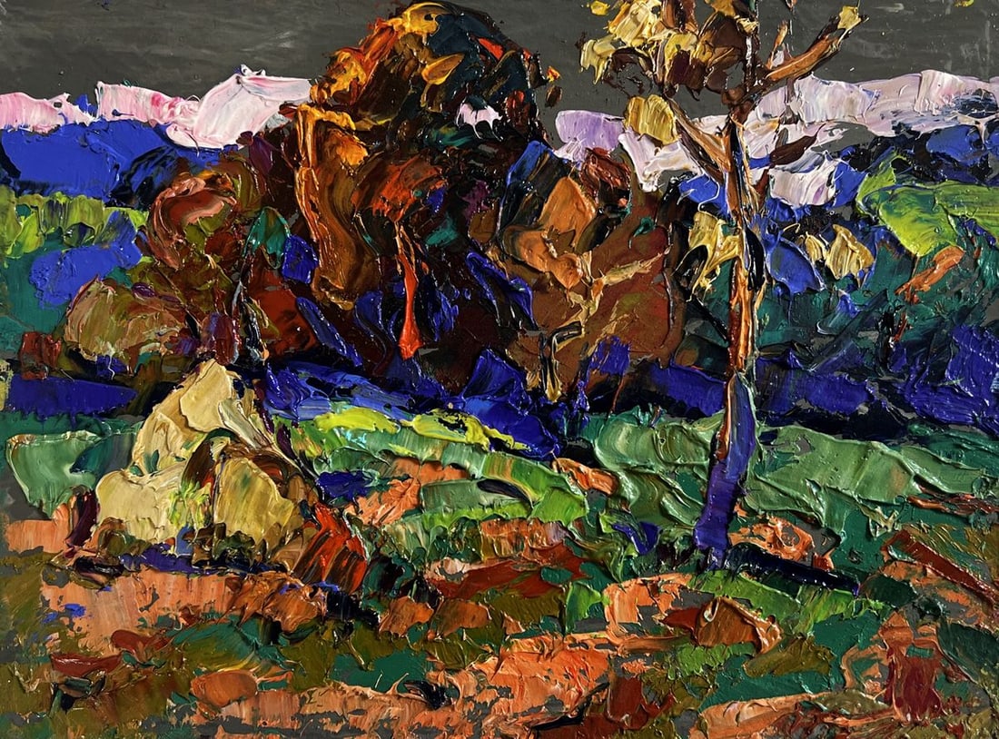 Oil painting Outside the village Alex Kalenyuk - 3