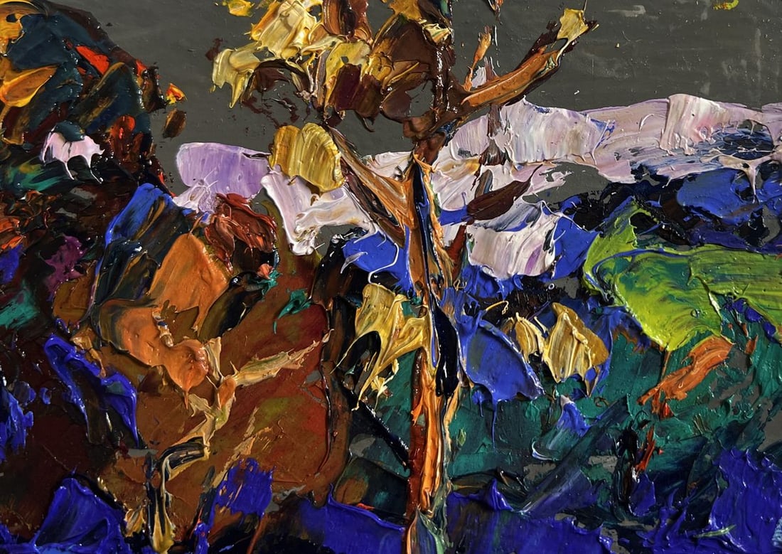 Oil painting Outside the village Alex Kalenyuk - 4