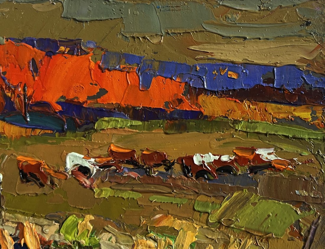 Oil painting In the autumn meadows Oksana Kalenyuk - 4