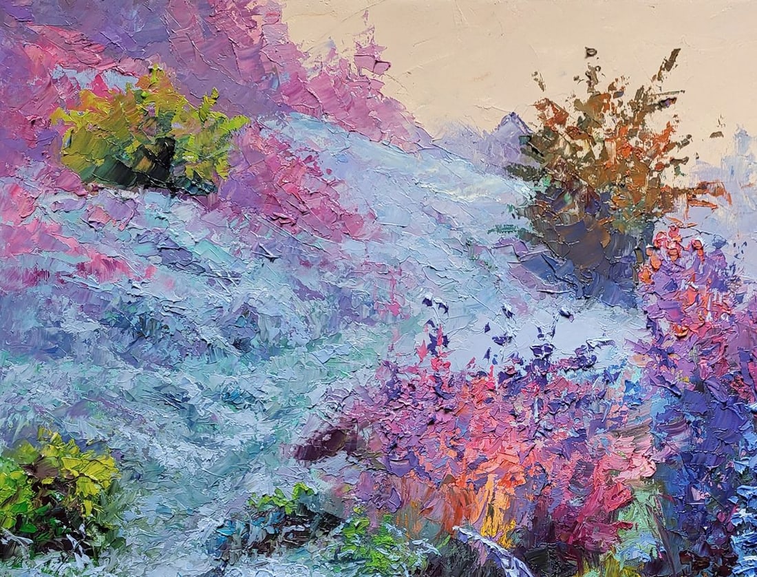 Oil painting Frost on the grass Boris Serdyuk - 4