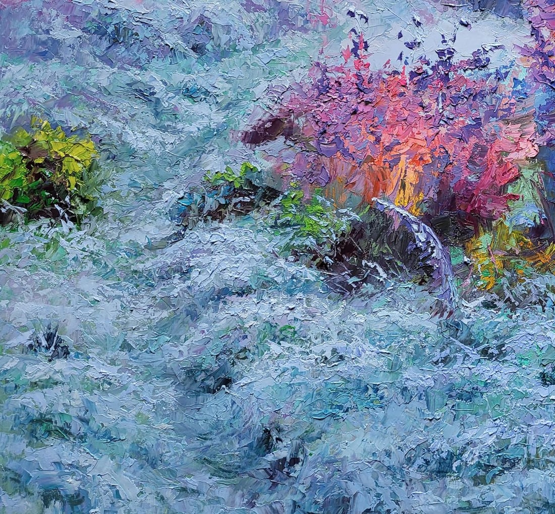 Oil painting Frost on the grass Boris Serdyuk - 6