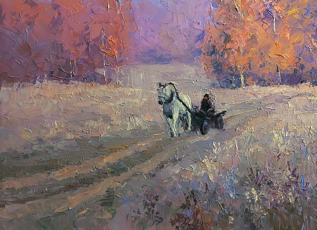 Oil painting Cold morning Boris Serdyuk - 6