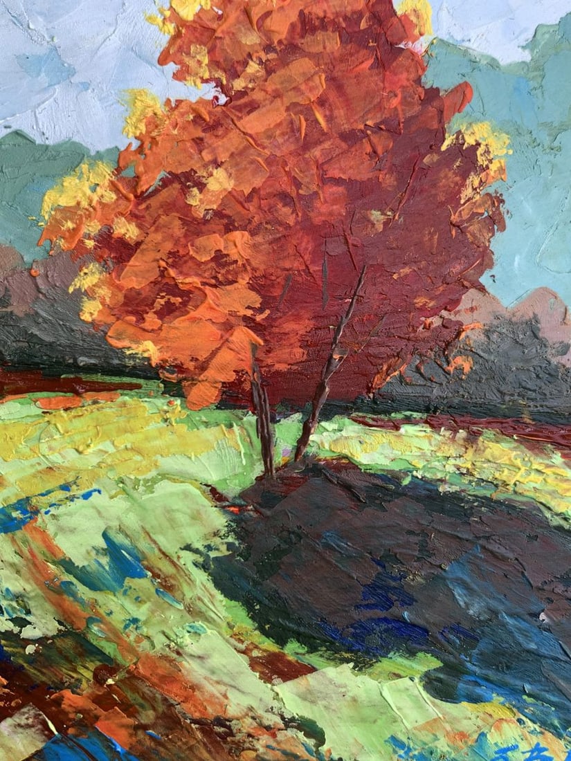 Oil painting Autumn tree V. Zadorozhnya - 8
