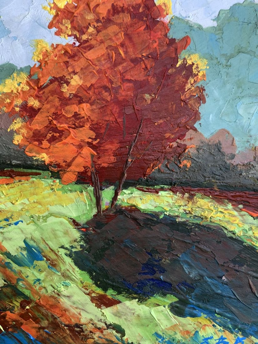 Oil painting Autumn tree V. Zadorozhnya - 9
