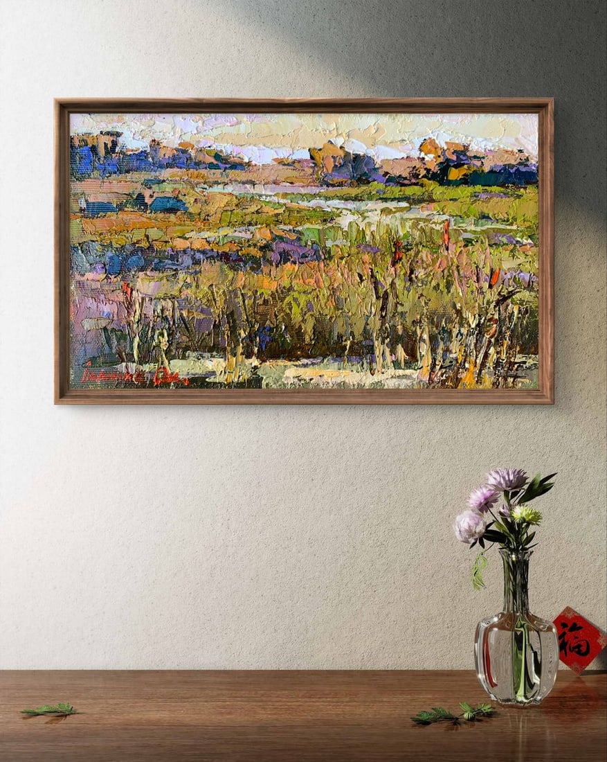Oil painting River flood Oksana Kalenyuk - 3