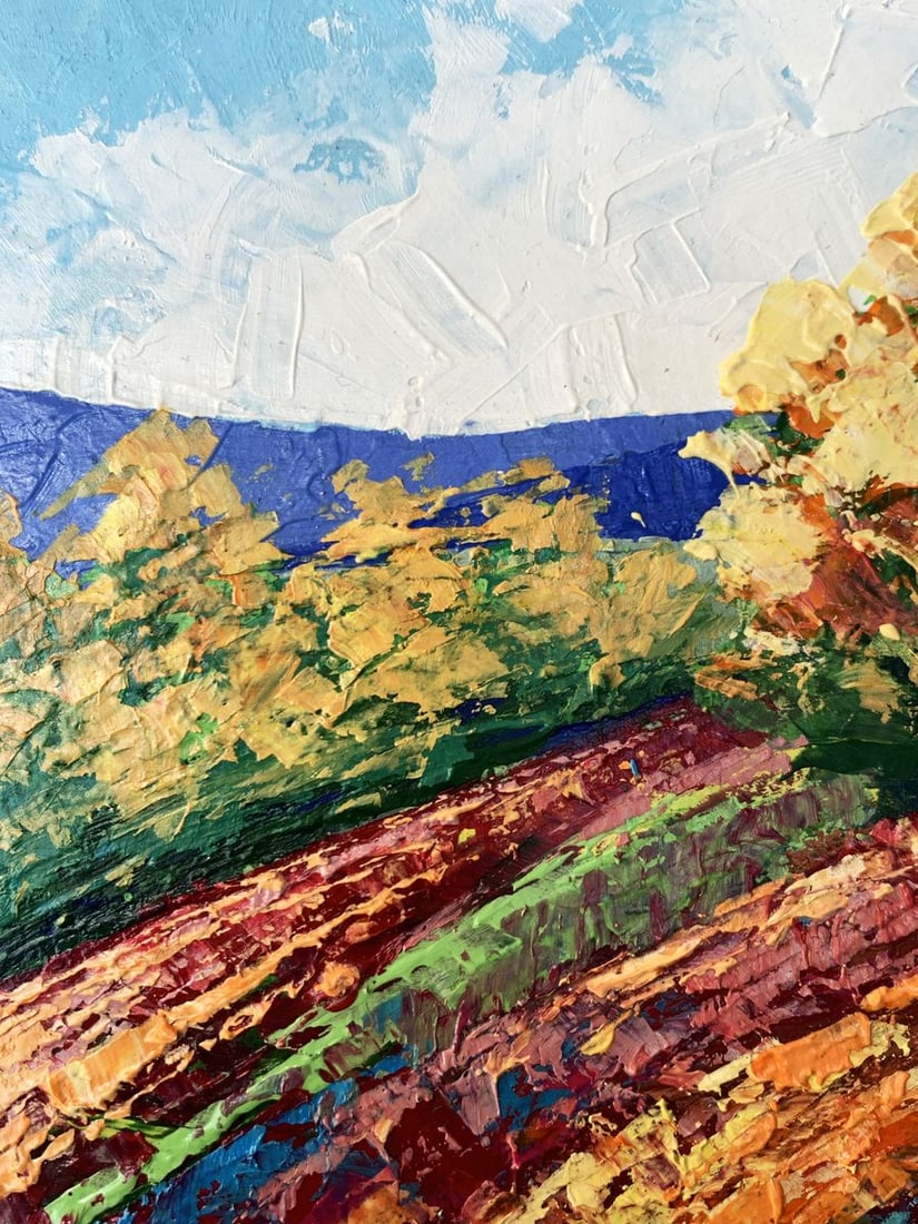 Oil painting Autumn days in the mountains V. Zadorozhnya - 4