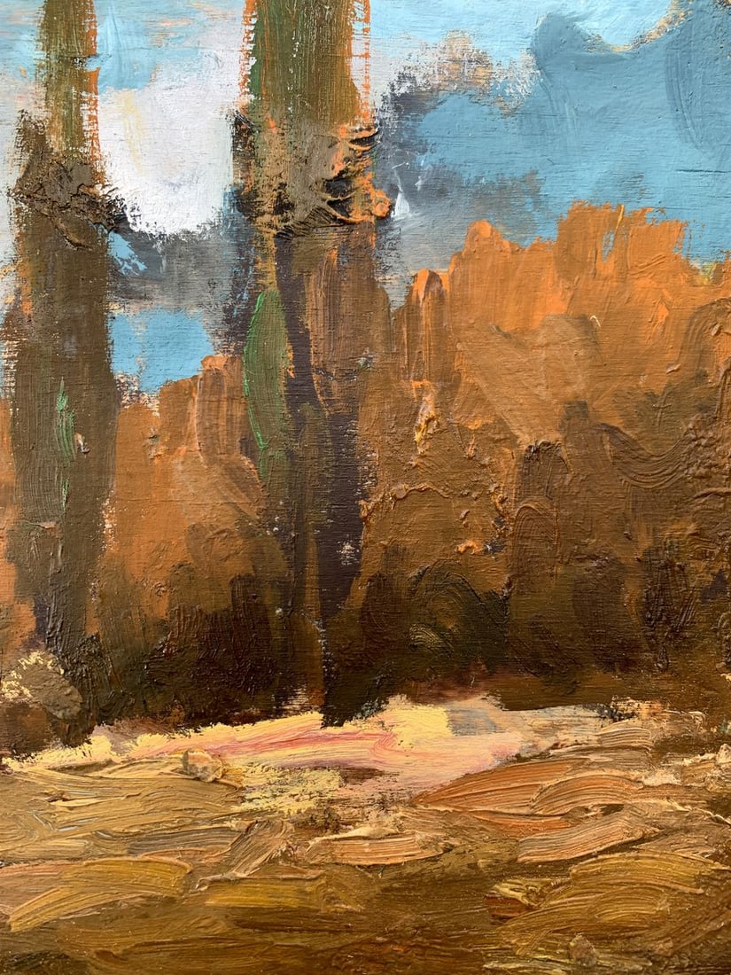 Oil painting Autumn dense forest Leonid Maistrenko - 9