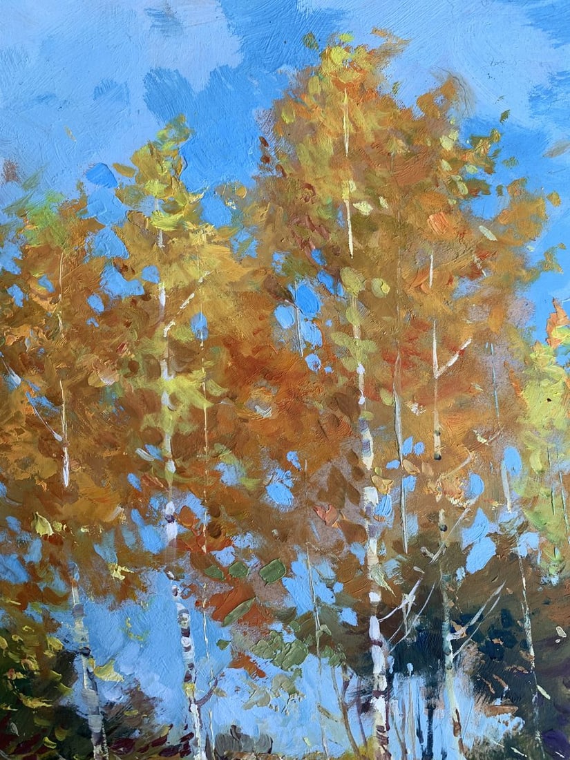 Oil painting Orange forest Yuriy Suprunchuk - 4