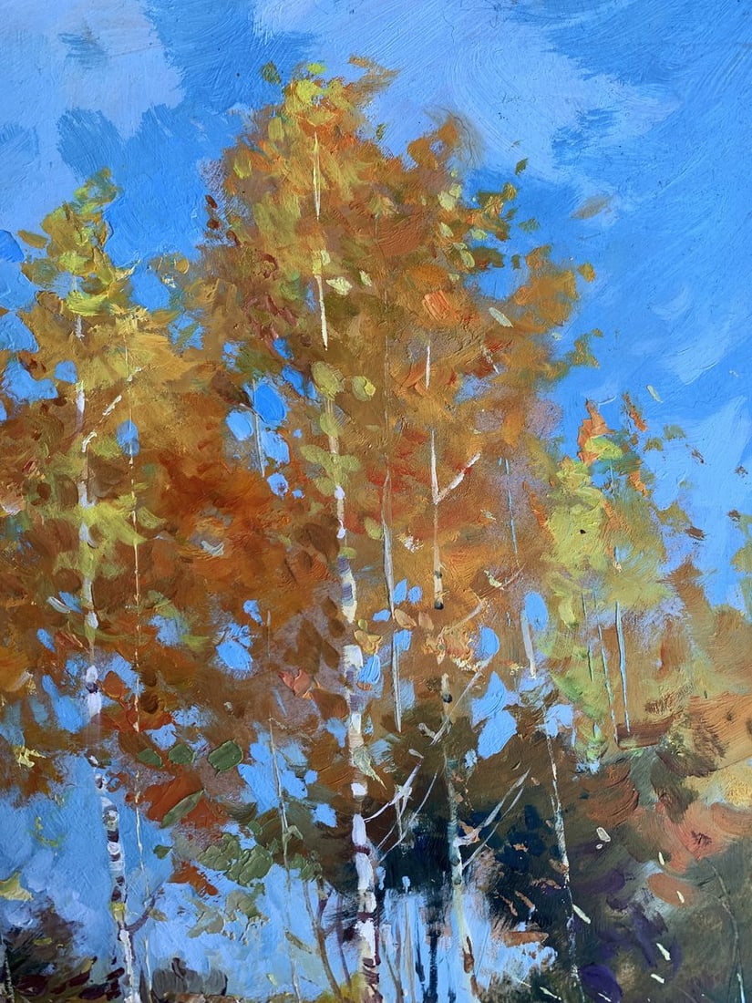 Oil painting Orange forest Yuriy Suprunchuk - 5
