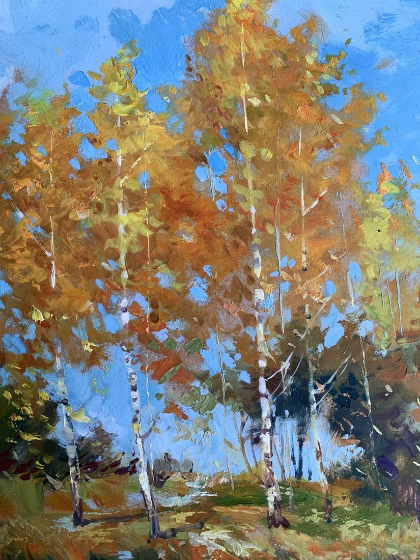 Oil painting Orange forest Yuriy Suprunchuk - 6