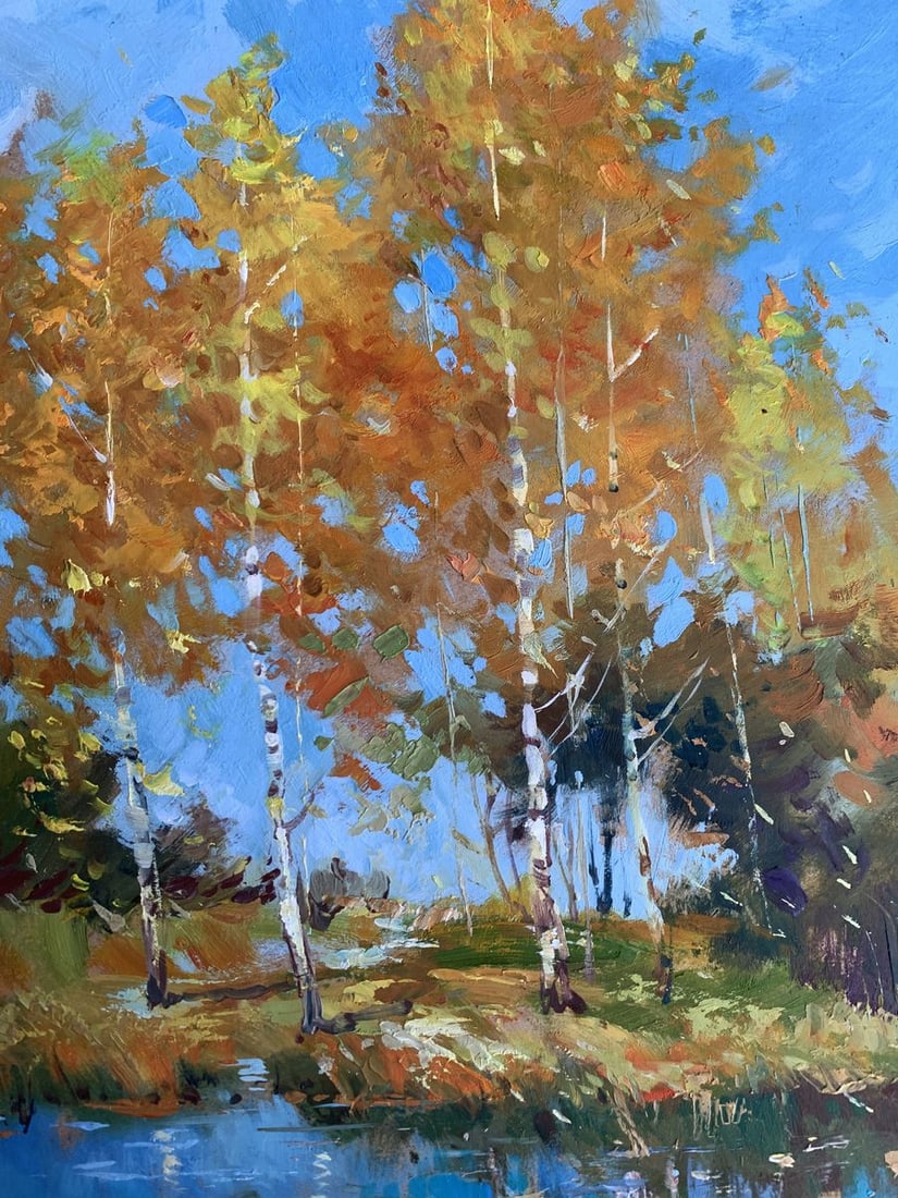 Oil painting Orange forest Yuriy Suprunchuk - 8