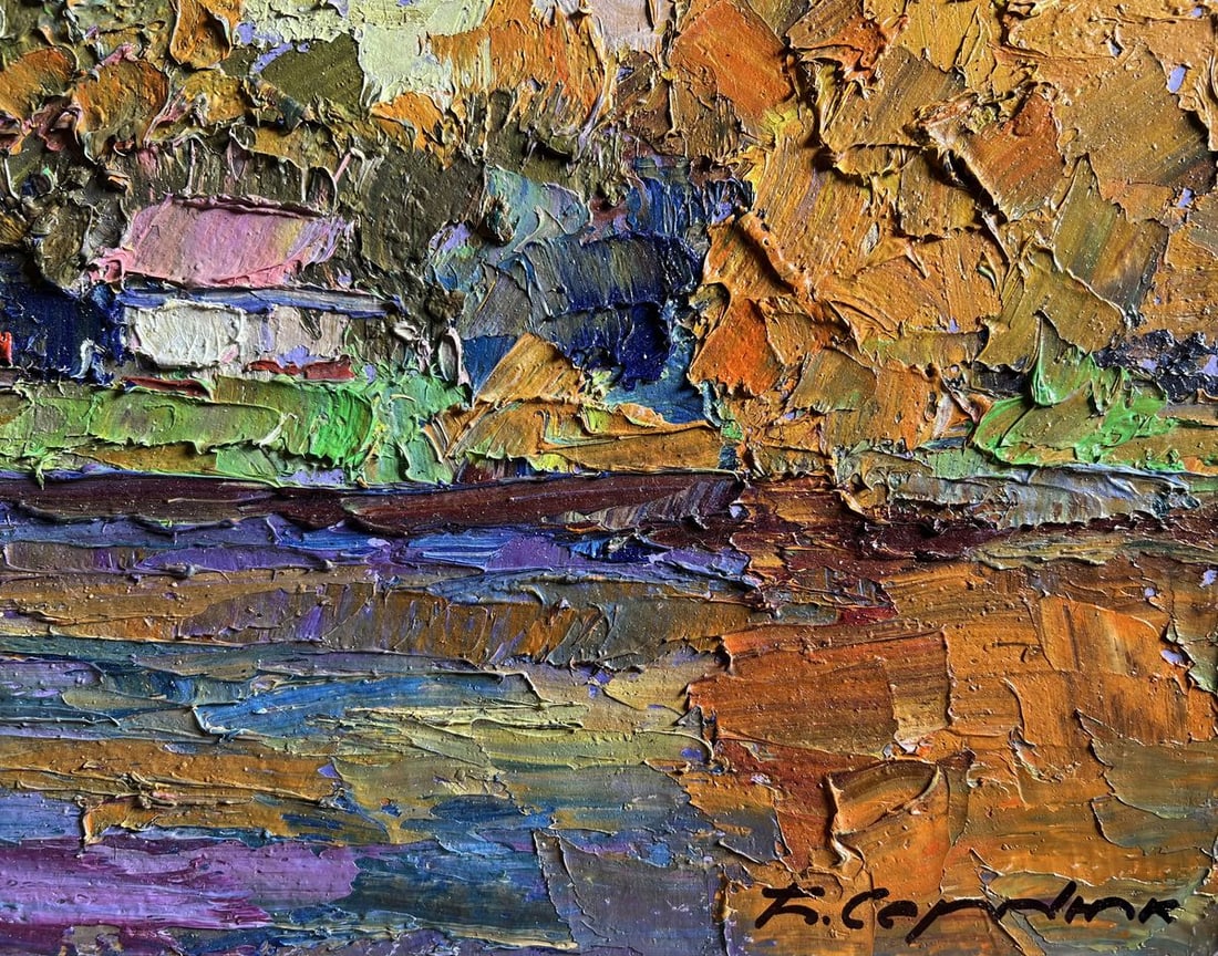 Oil painting Overlooking the city Boris Serdyuk - 9