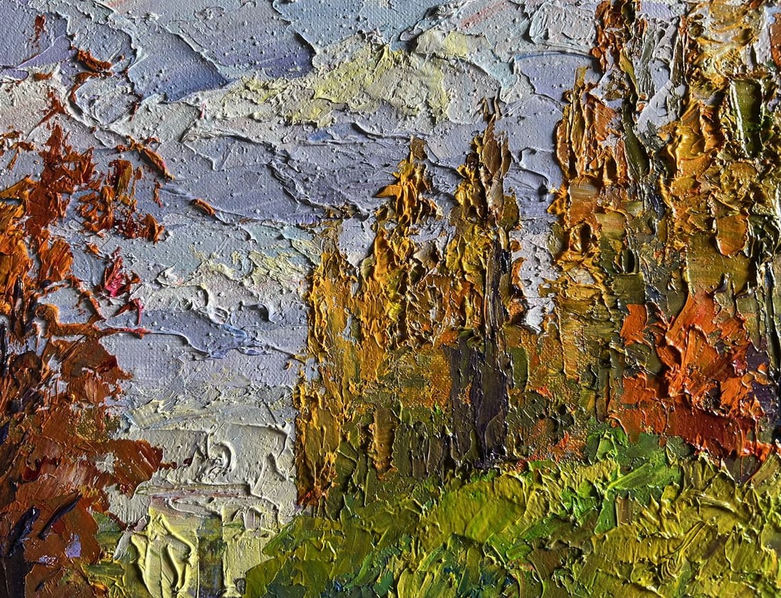 Oil painting Autumn city park Boris Serdyuk - 4