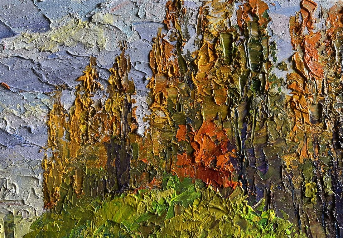 Oil painting Autumn city park Boris Serdyuk - 5