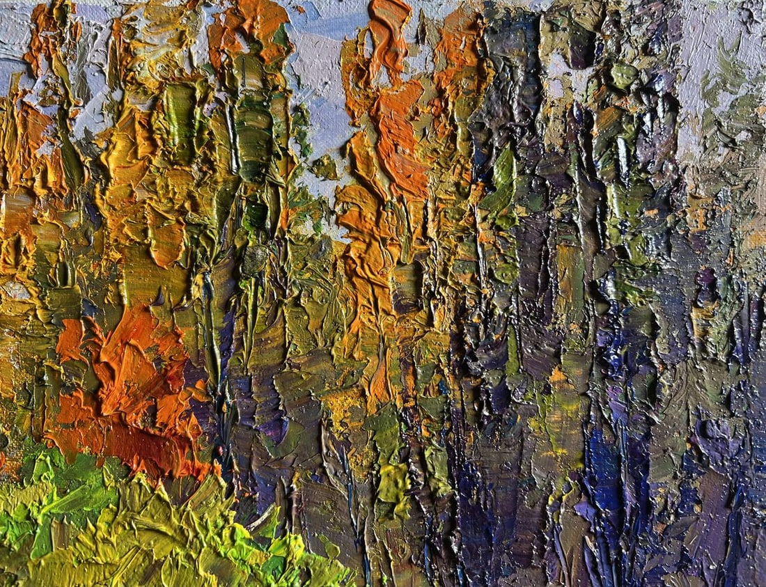 Oil painting Autumn city park Boris Serdyuk - 6