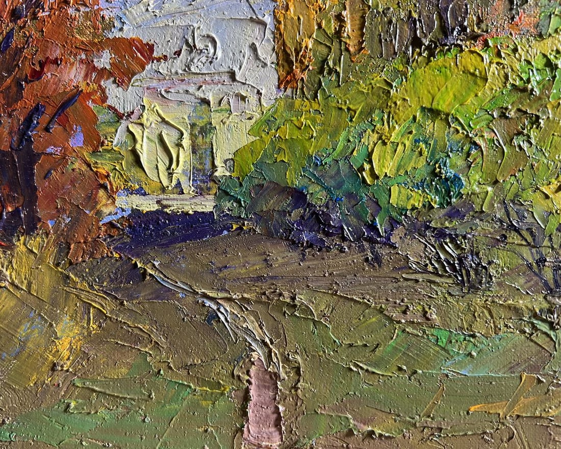 Oil painting Autumn city park Boris Serdyuk - 8