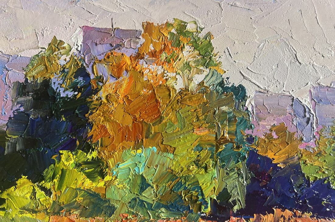 Oil painting Autumn meadows outside the city Boris Serdyuk - 5