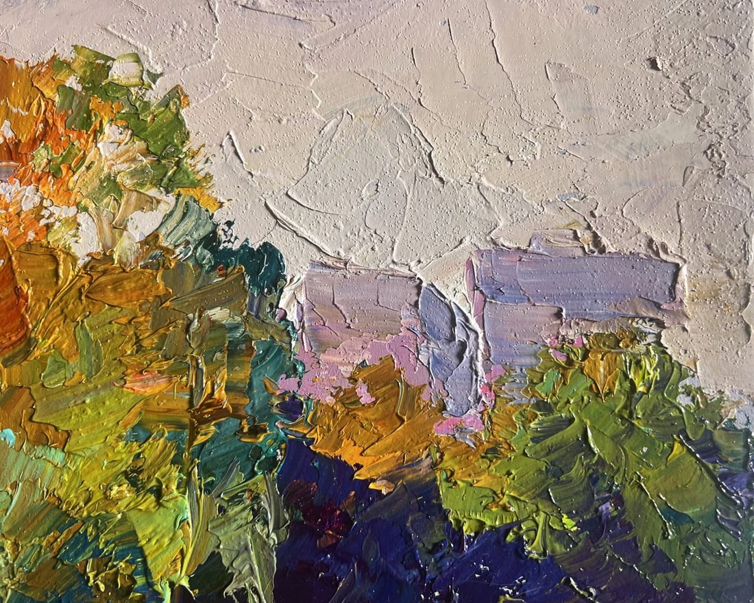 Oil painting Autumn meadows outside the city Boris Serdyuk - 6