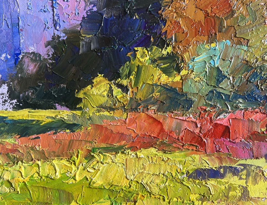 Oil painting Autumn meadows outside the city Boris Serdyuk - 8