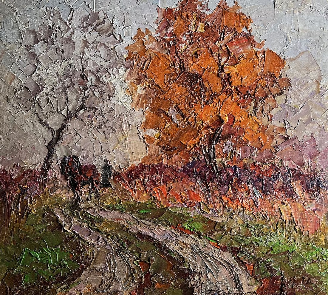 Oil painting A horse is walking along the path Boris Serdyuk - 3