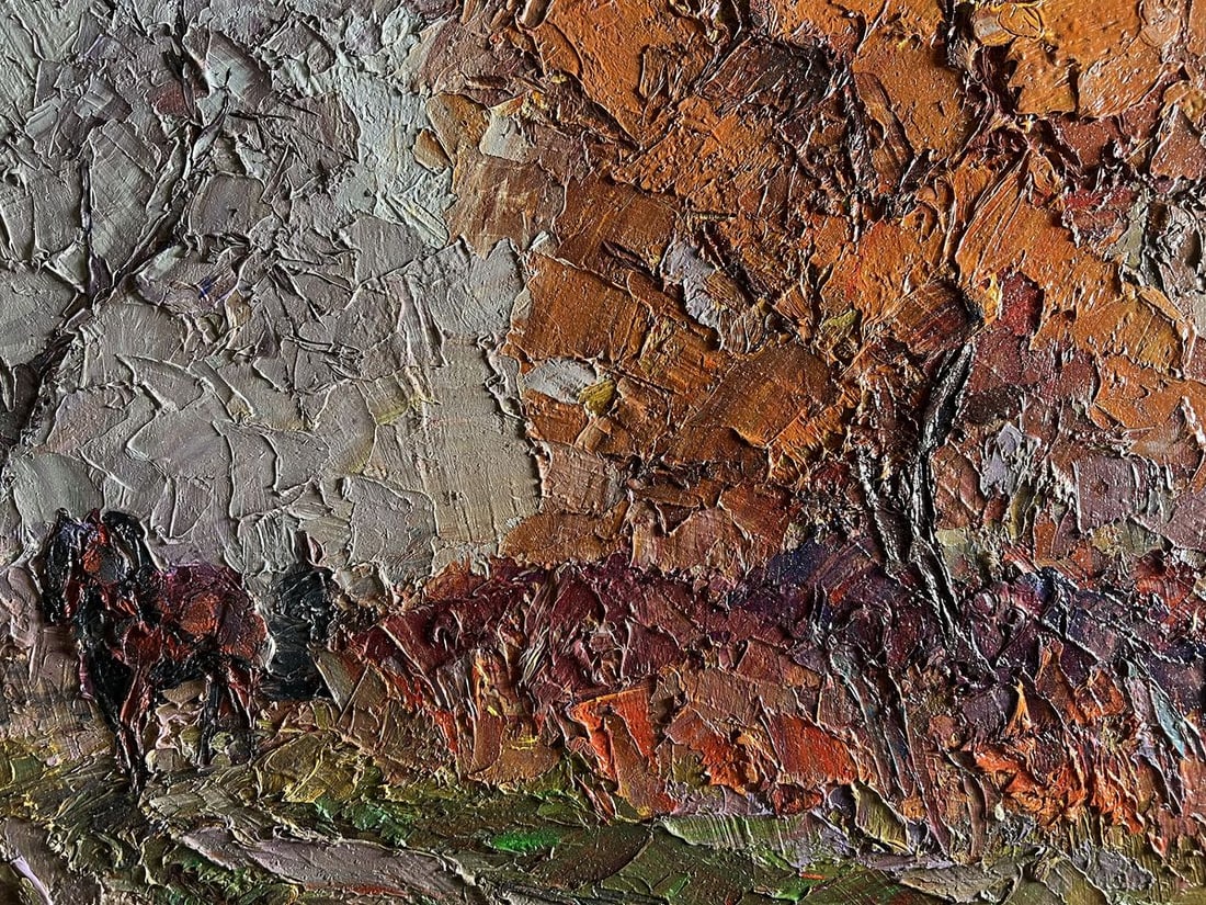 Oil painting A horse is walking along the path Boris Serdyuk - 9