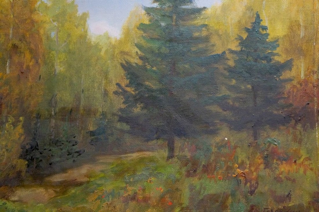Oil painting Dense forest Konstantin Pavlovich Golovkin - 5