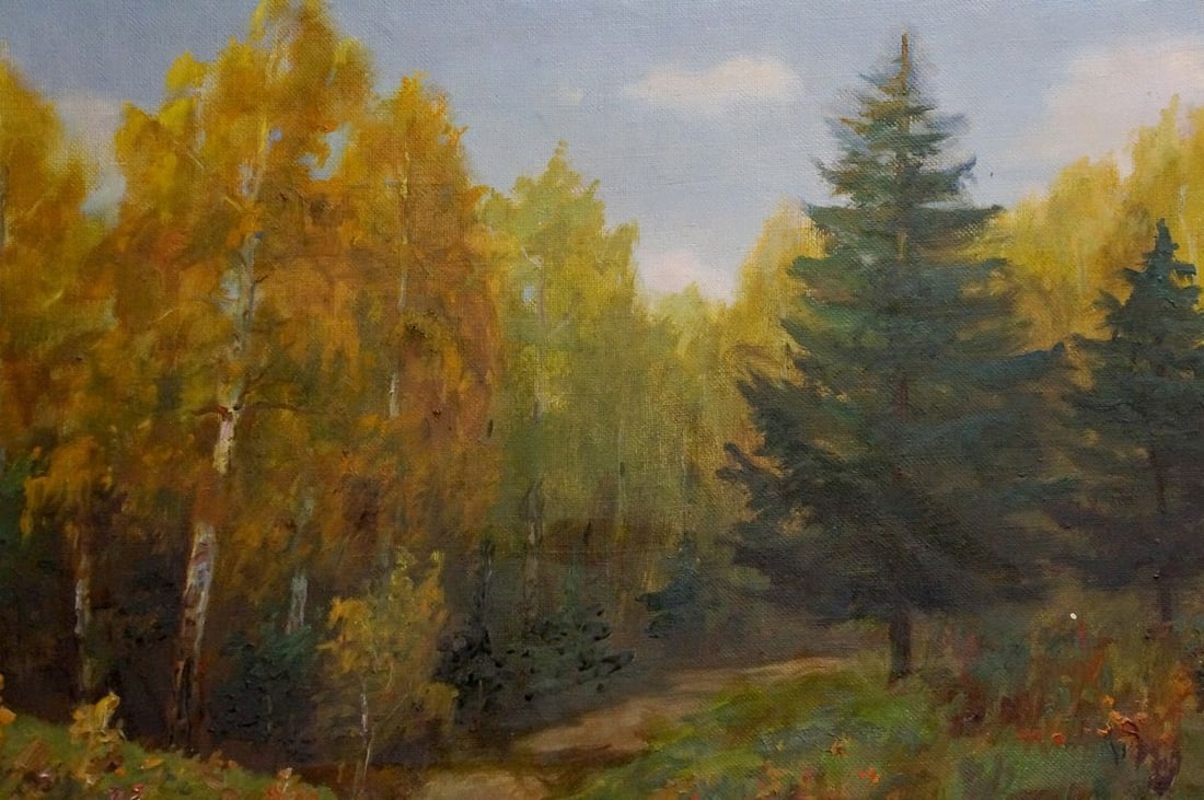 Oil painting Dense forest Konstantin Pavlovich Golovkin - 6