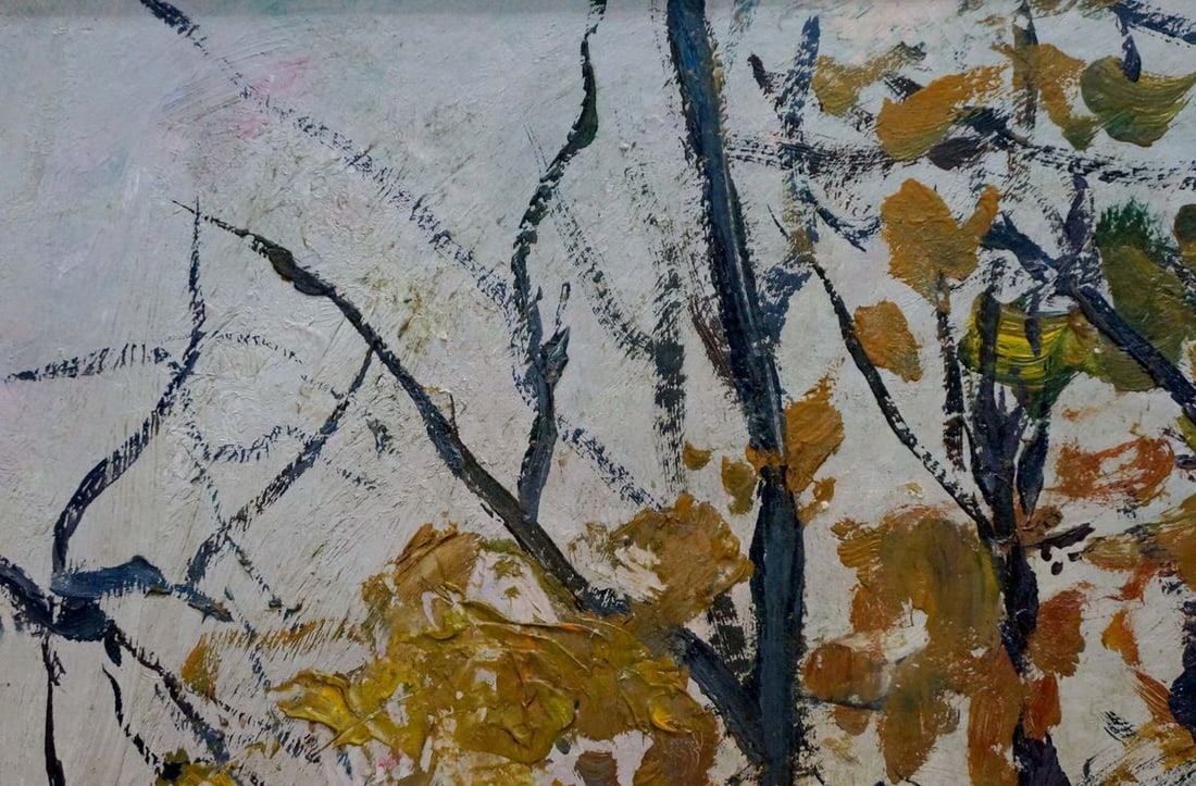 Oil painting Autumn landscape Gantman Moses Faybovich - 3