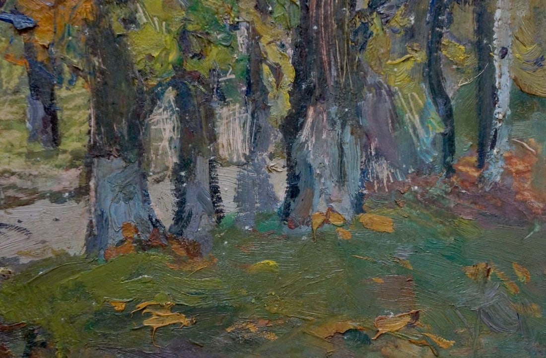 Oil painting Autumn landscape Gantman Moses Faybovich - 5