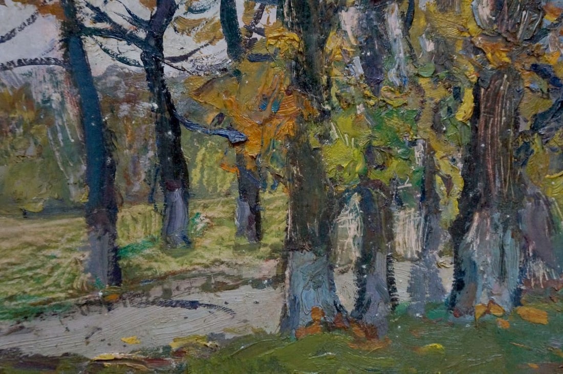 Oil painting Autumn landscape Gantman Moses Faybovich - 6