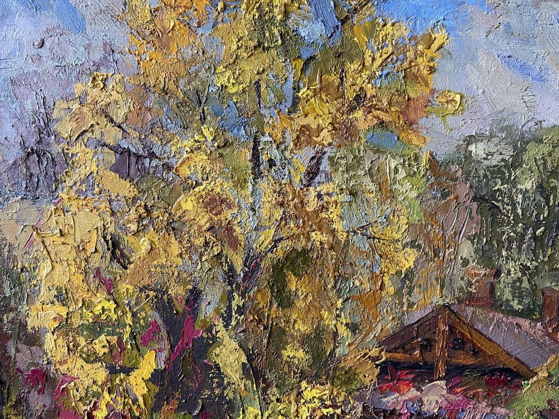 Oil painting Autumn in the village Kapotenko Ivan Ivanovich - 2