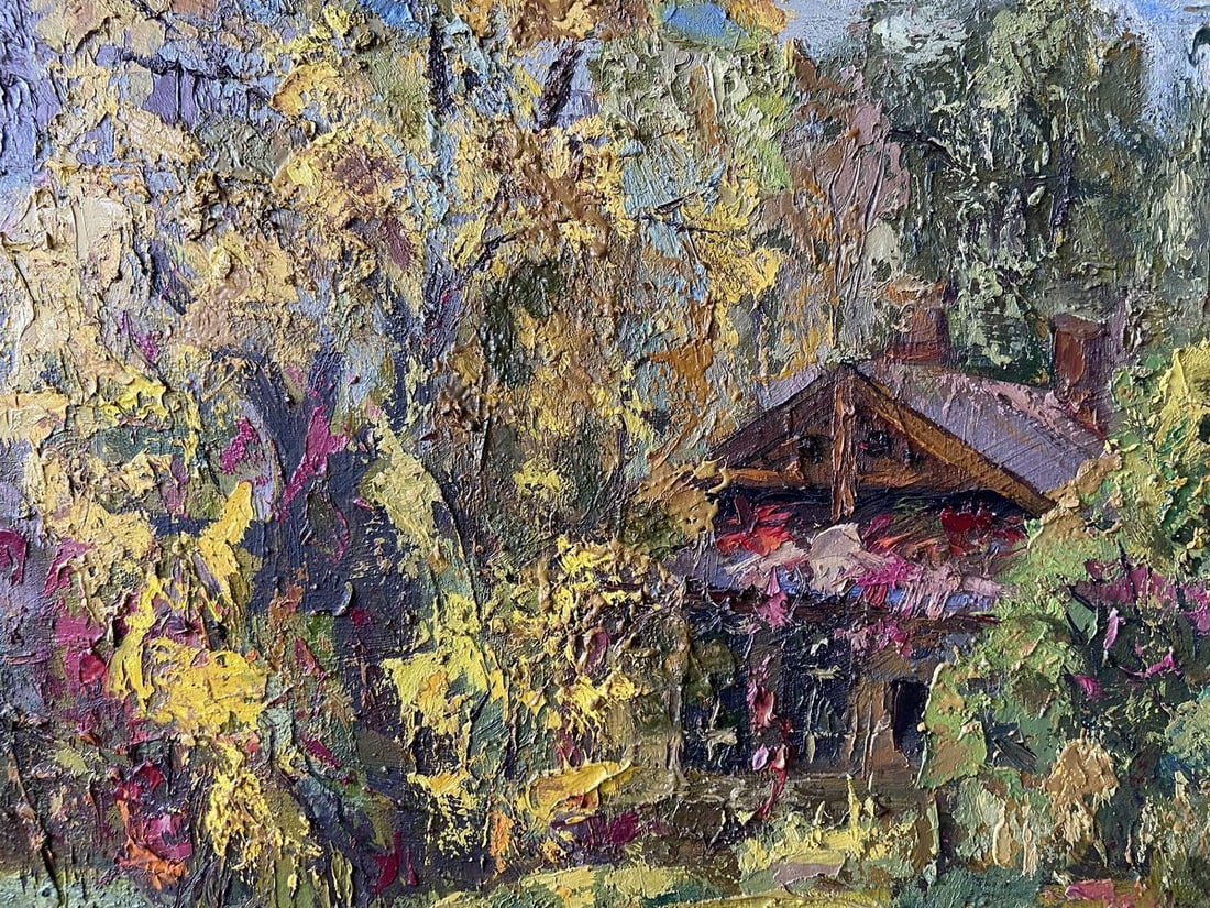 Oil painting Autumn in the village Kapotenko Ivan Ivanovich - 7