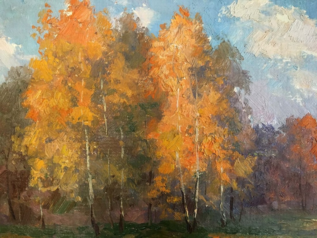 Oil painting Autumn landscape Priyezzhev Boris Andrianovich - 2