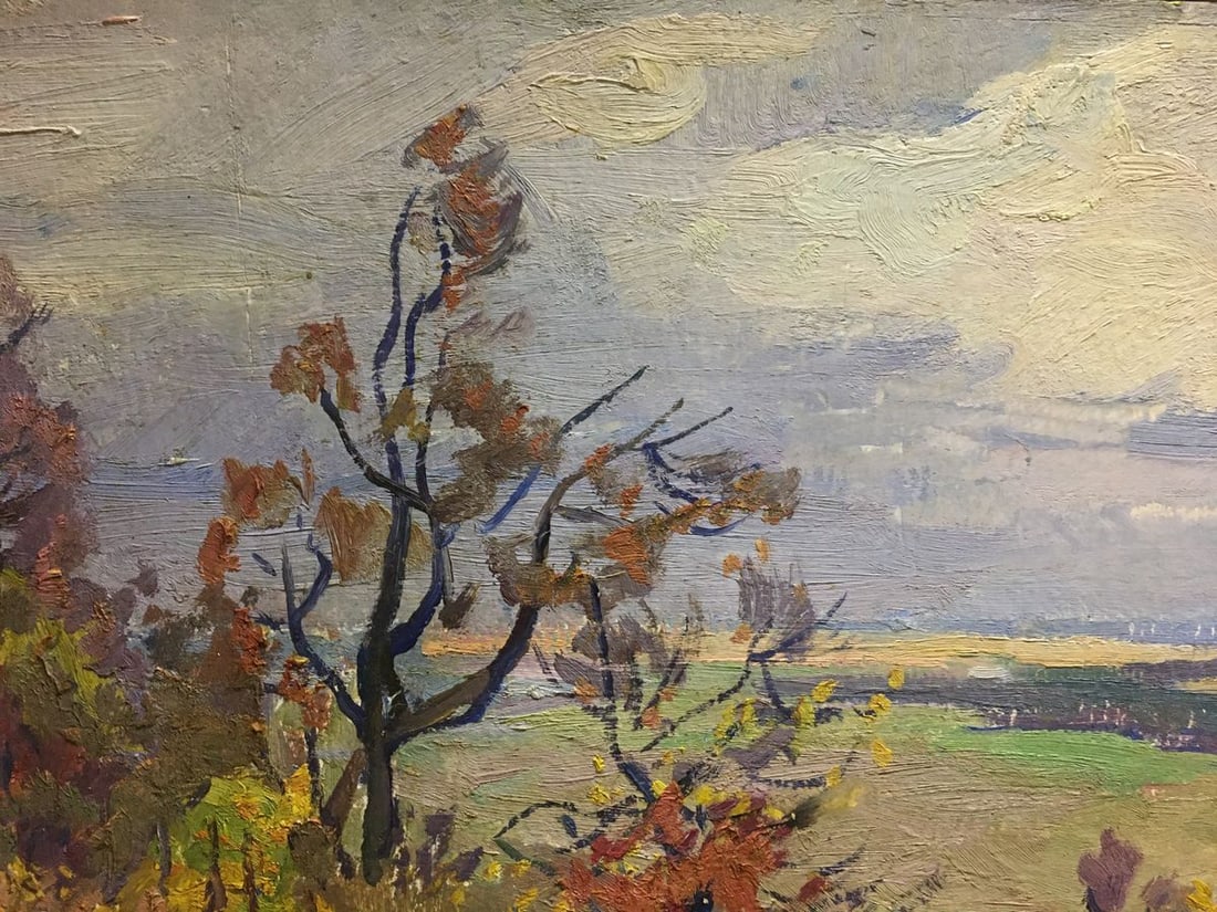 Oil painting Autumn day Gantman Moses Faybovich - 2