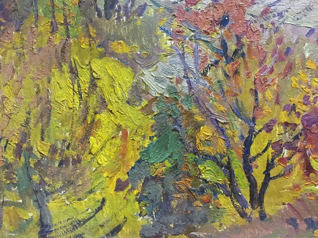 Oil painting Autumn day Gantman Moses Faybovich - 7