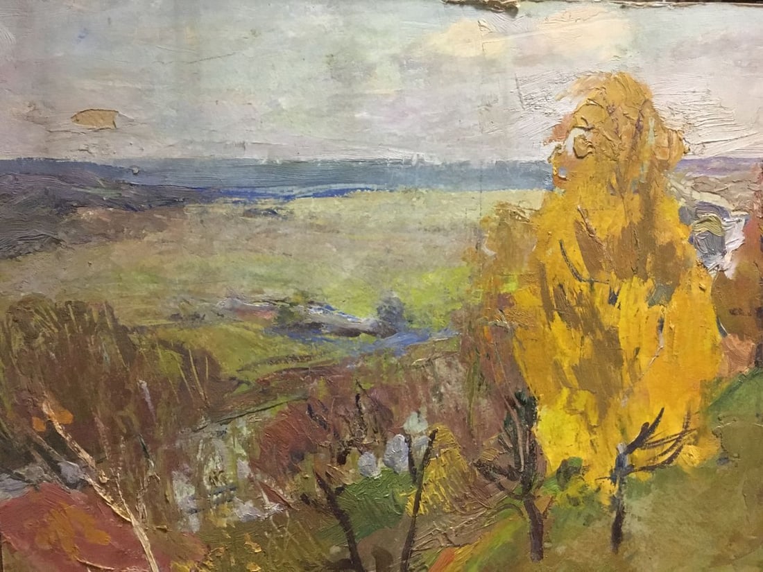 Oil painting At the hill Gantman Moses Faybovich - 2