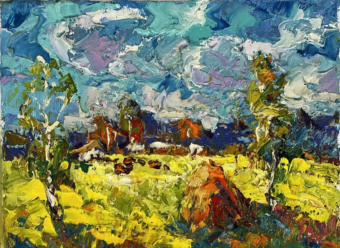 Oil painting Early autumn has arrived Oksana Ivanyuk - 3