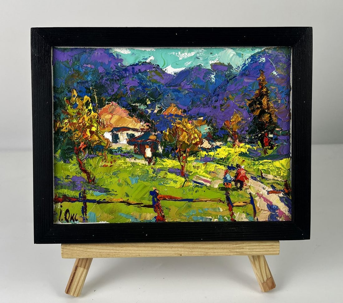 Oil painting Autumn has arrived in the mountains Oksana Ivanyuk: NoAAA6286*** ABOUT THIS PAINTING **** TITLE: "Autumn has arrived in the mountains"* ARTISTS: Oksana Ivanyuk* SIZE: 15x20 cm/5.90x7.87 inches'* MEDIUM: oil, canvas* HAND PAINTED: Original painting