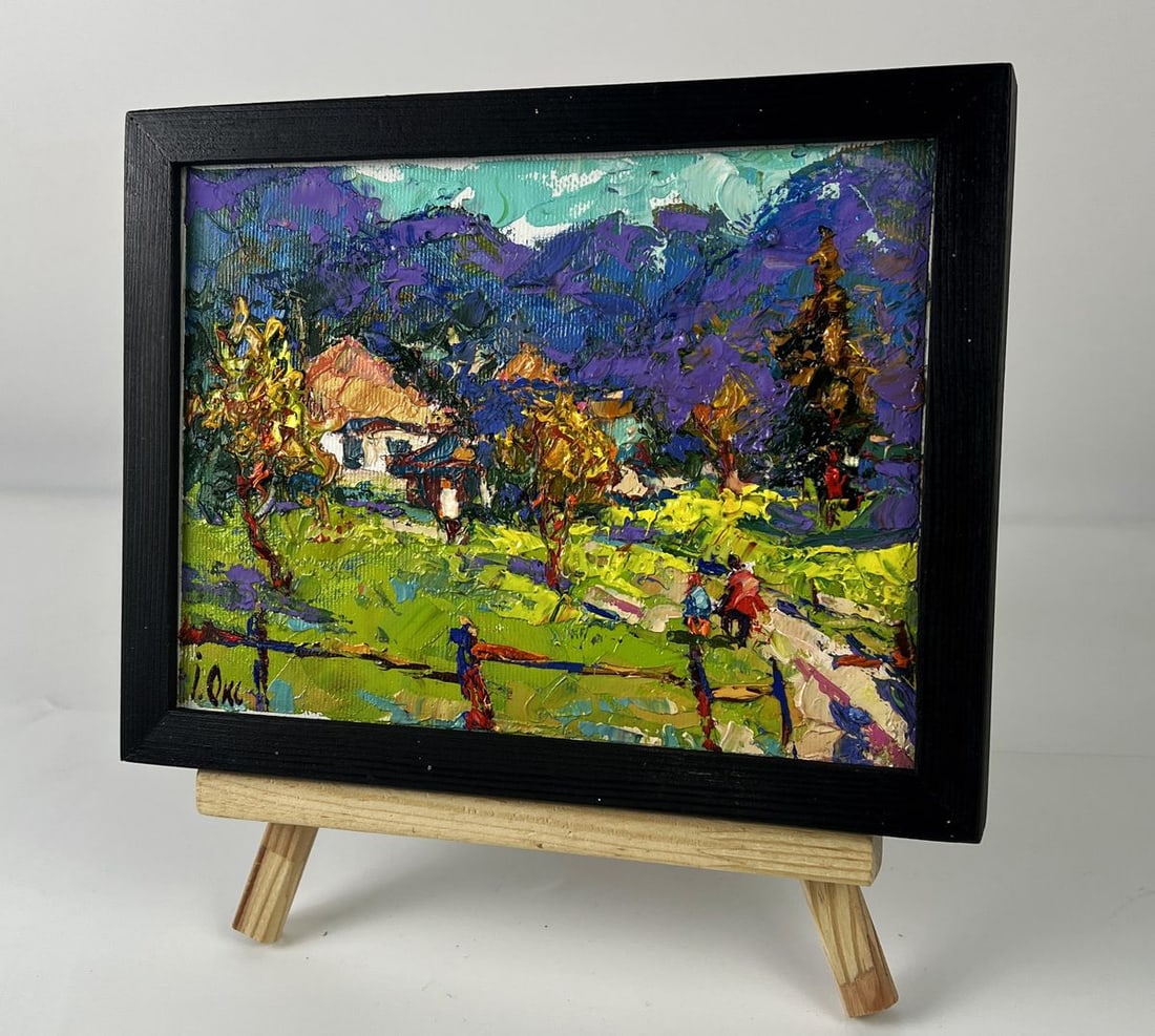 Oil painting Autumn has arrived in the mountains Oksana Ivanyuk - 2