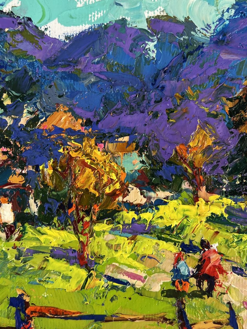 Oil painting Autumn has arrived in the mountains Oksana Ivanyuk - 8