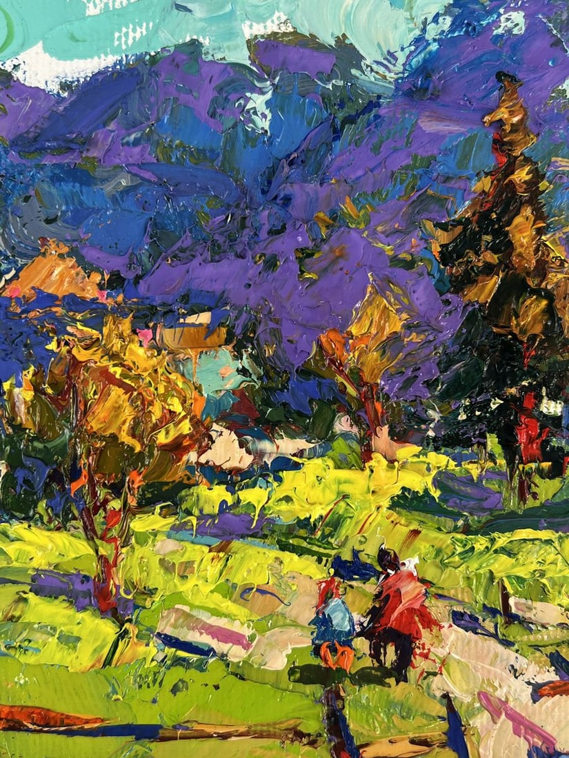 Oil painting Autumn has arrived in the mountains Oksana Ivanyuk - 9
