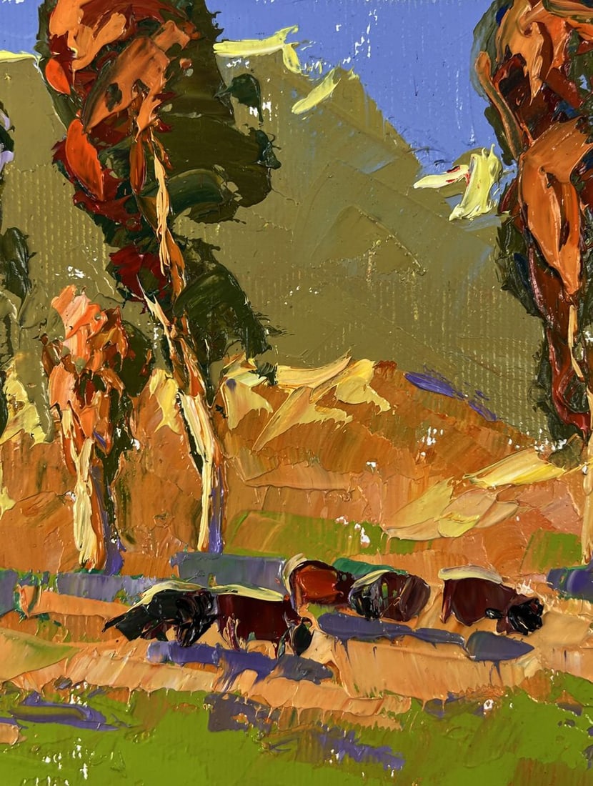 Oil painting Flock in the meadows Oleksiy Ivanyuk - 9