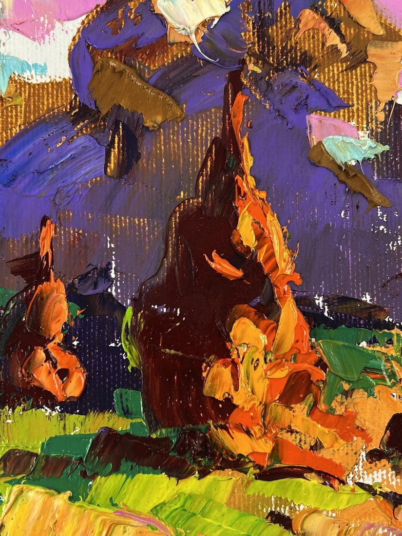 Oil painting Morning dawn in the fields Oleksiy Ivanyuk - 6