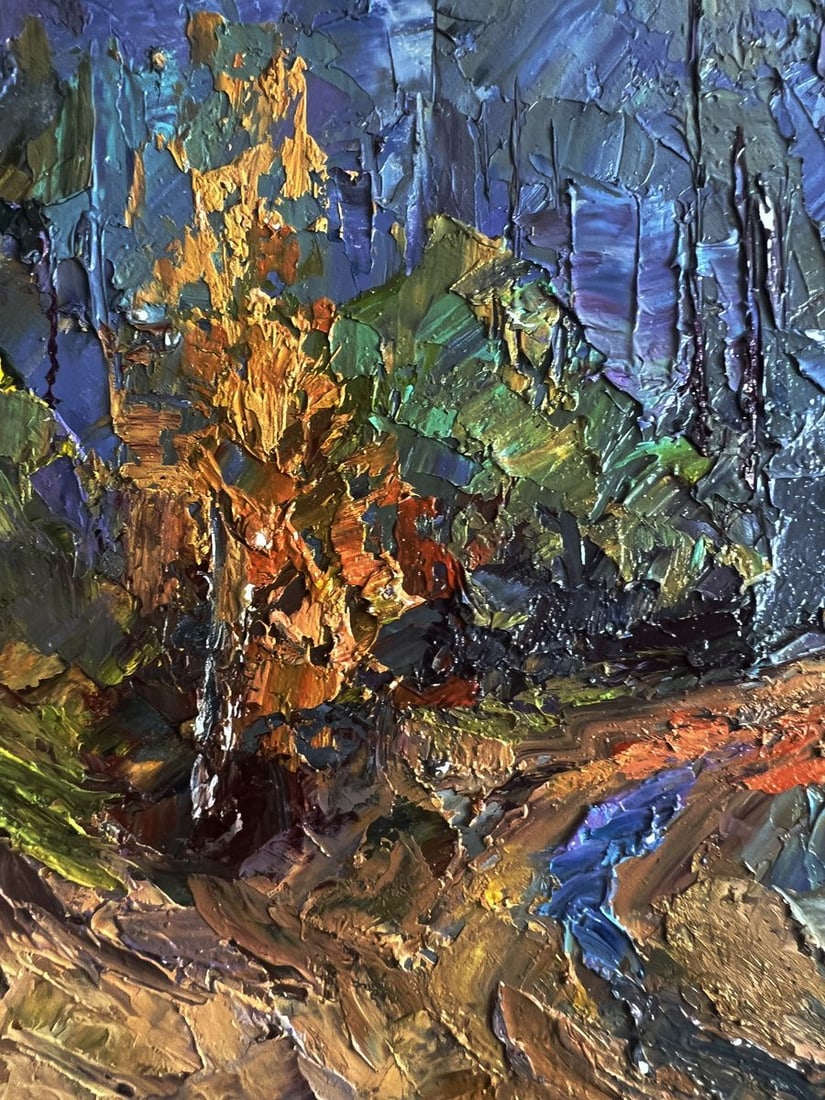 Oil painting Road to the autumn forest Boris Serdyuk - 7