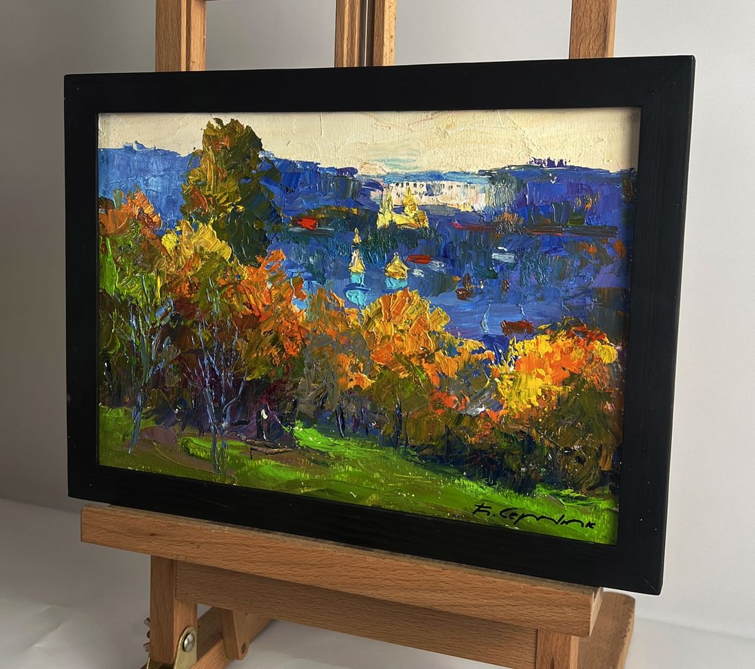 Oil painting View from the autumn forest Boris Serdyuk - 2