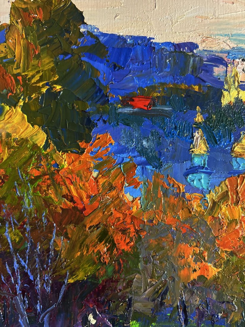 Oil painting View from the autumn forest Boris Serdyuk - 6